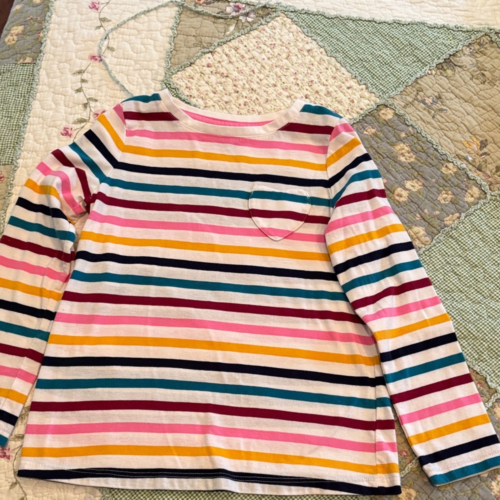 crown & ivy Multicolor Striped Long Sleeve Tee
